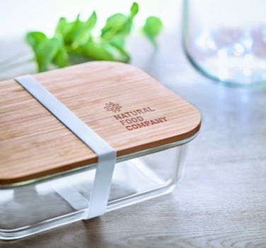 Logotrade profilprodukter bild: Lunchbox i glas/bambu