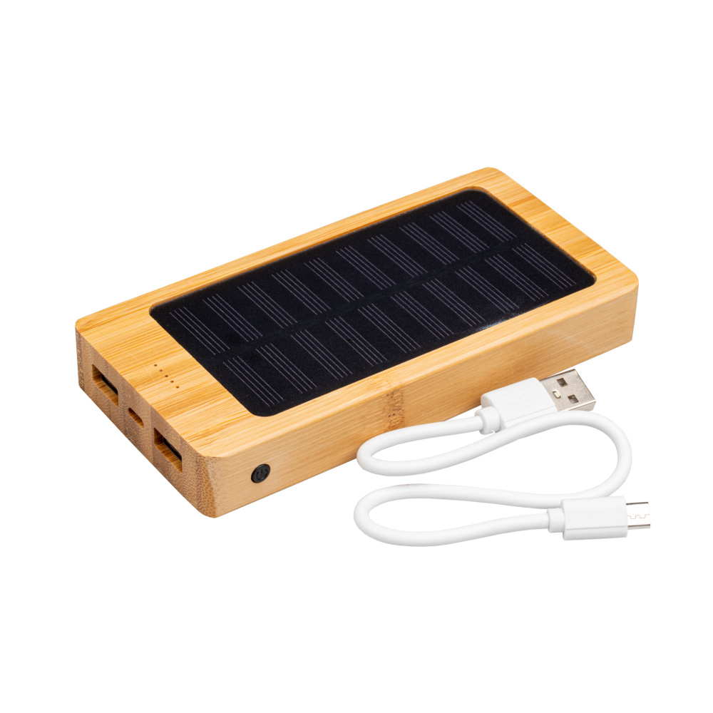 Logotrade kampanjprodukter bild: Bambu powerbank BAKERSFIELD