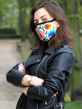 Logotrade presentreklam bild: MARS PRO bomullsmask (storlek M) med ficka och HEPA-filter 1380165