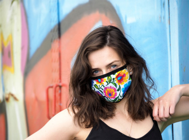 Logotrade reklamprodukter bild: MARS PRO bomullsmask (storlek M) med ficka och HEPA-filter 1380165