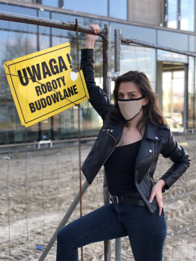 Logotrade presentreklam bild: MARS PRO bomullsmask (storlek M) med ficka och HEPA-filter 1380165