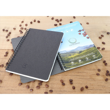 Logotrade presentreklam bild: Kaffepapper Notebook Wire-O A5