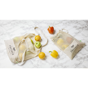 Logotrade profilreklam bild: Natura Organic GOTS Mesh Bag (120 g/m²) fruktpåse