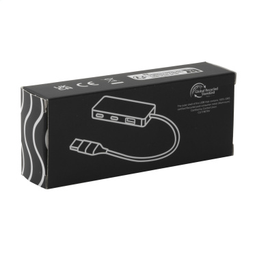 Logotrade profilprodukter bild: Tecco GRS Recycled Alu USB Hub