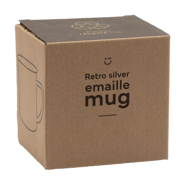 Logotrade presentreklam bild: Retro Silver Emaljmugg 350 ml