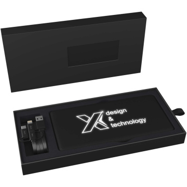 Logotrade reklamprodukter bild: SCX.design P30 light-up 8000 mAh soldriven powerbank