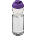 H2O Active® Eco Base 650 ml sportflaska med uppfällbart lock, Transparent / lila