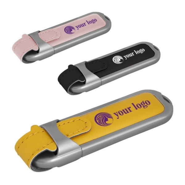 Logotrade profilprodukter bild: USB-minne i läder
