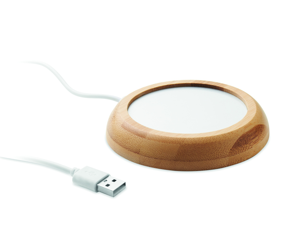 Logotrade profilprodukter bild: Muggvärmare i bambu med USB