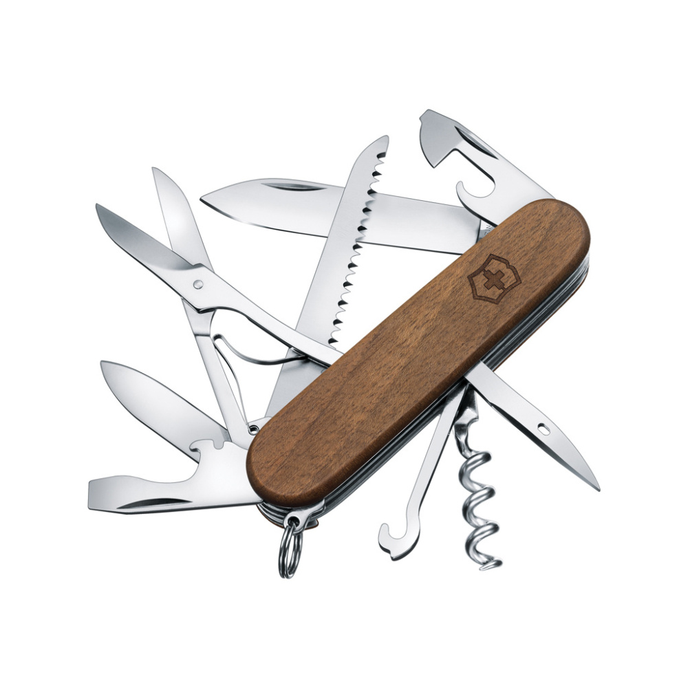 Logotrade presentreklam bild: VICTORINOX Huntsman Wood Fickkniv 13 funktioner