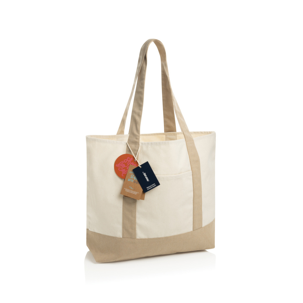 Logotrade profilreklam bild: SHOP LOCAL AWARE™ återvunnen bomull 350 gsm Toteväska