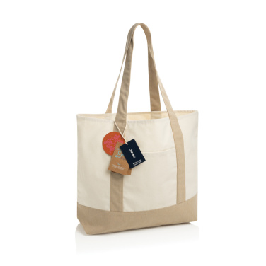 Logotrade profilprodukter bild: SHOP LOCAL AWARE™ återvunnen bomull 350 gsm Toteväska