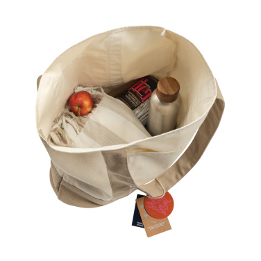 Logotrade profilprodukter bild: SHOP LOCAL AWARE™ återvunnen bomull 350 gsm Toteväska