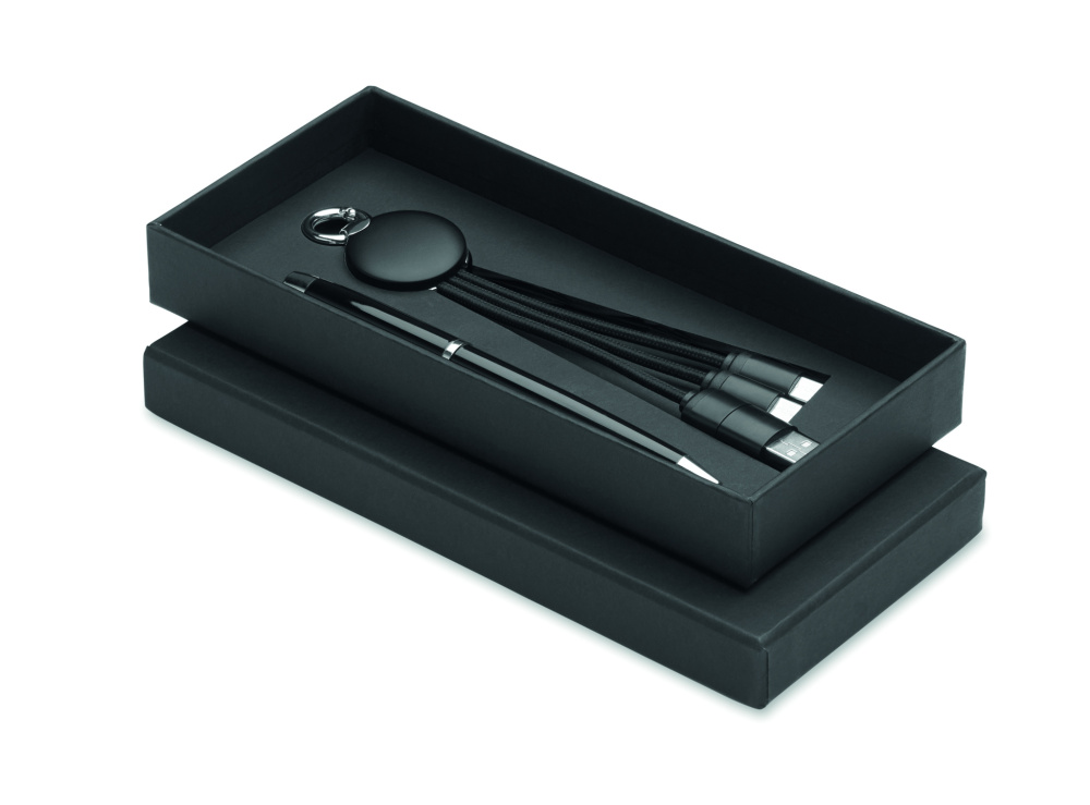 Logotrade reklamprodukter bild: Presentset penna/nyckelring