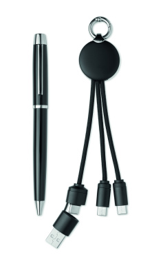 Logotrade profilprodukter bild: Presentset penna/nyckelring