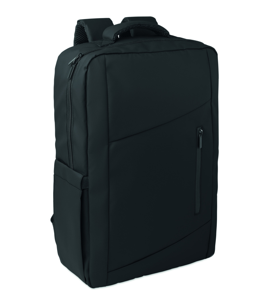 Logotrade kampanjprodukter bild: 15" PU RPET dataryggsäck