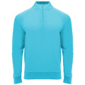 Epiro långärmad unisex sweatshirt med kvartslång dragkedja, Fluor Turkos